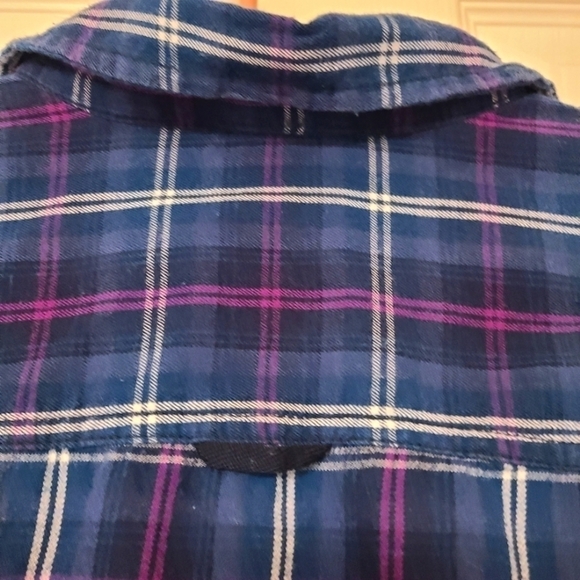 JOE FRESH OVERSIZED FLANNEL SHIRT SZ/1X PLAID BUTTON DOWN WOMENS - Picture 3 of 9